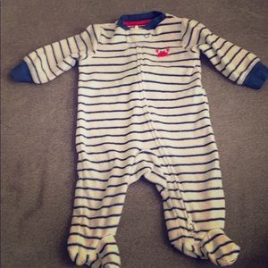 Stripe crab onesie